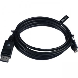 V7 Black Video Cable Mini DisplayPort Male to DisplayPort Male 1m 3.3ft V7MDP2DP-01M-BLK-1E