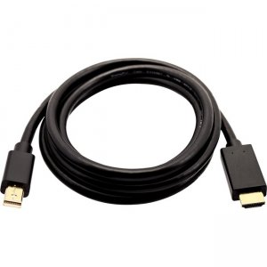 V7 Black Video Cable Mini DisplayPort Male to HDMI Male 2m 6.6ft V7MDP2HD-02M-BLK-1E