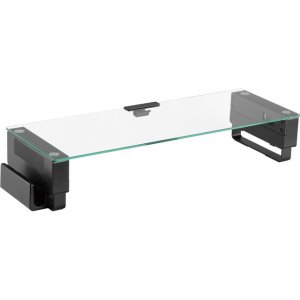 Lorell Single Shelf USB Glass Monitor Stand 99532 LLR99532