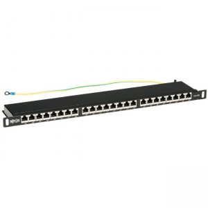 Tripp Lite Cat6a 24-Port Patch Panel, 0.5U N252A-024-HUSHK