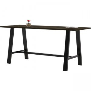 KFI Midtown Solid Wood Top Cafe Table 3696MTLFTE41 KFI3696MTLFTE41