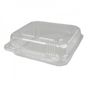 Durable Packaging Plastic Clear Hinged Containers, 50 oz, 8.88 x 8 x 3, Clear, 250/Carton DPKPXT880 PXT880