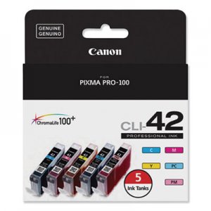 Canon 6385B010 (CLI-42) ChromaLife100+ Ink, Cyan/Magenta/Photo Cyan/Photo Magenta/Yellow CNM6385B010 6385B010