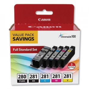 Canon 2075C006 (PGI-280; CLI-281) Ink, Black XL/Black/Cyan/Magenta/Yellow CNM2075C006 2075C006
