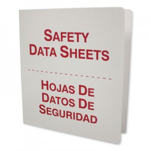 Impact White Bilingual SDS Binder, 1.5" Capacity, 8.5 x 11, White/Red IMP799172 799172