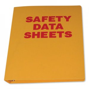 Impact Yellow SDS Binder, 1.5" Capacity, 8.5 x 11, Yellow/Red IMP799170 799170