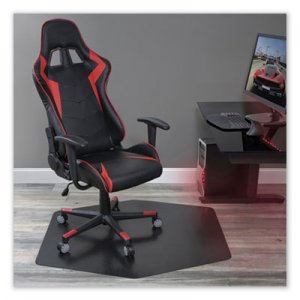 ES Robbins Game Zone Chair Mat, For Hard Floor/Medium Pile Carpet, 42 x 46, Black ESR121563 121563