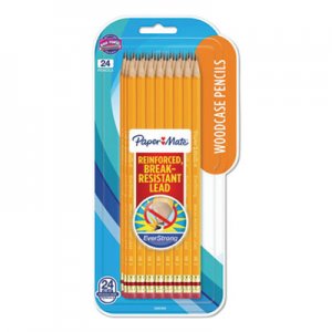 Paper Mate EverStrong #2 Pencils, HB (#2), Black Lead, Yellow Barrel, 24/Pack PAP2065460 2065460