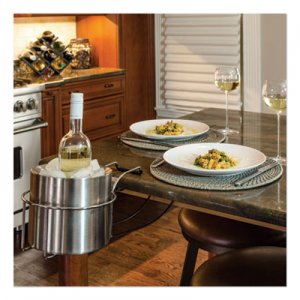 C-Line Wine By Your Side, Steel Frame/Red Wine Adapter/Ice Bucket, 161.06 cu in, Stainless Steel CLI20014