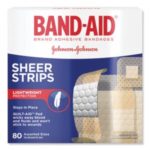 Band-Aid Tru-Stay Sheer Strips Adhesive Bandages, Assorted, 80/Box JOJ4669 111713400