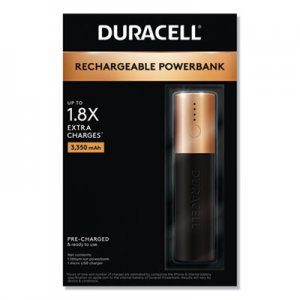 Duracell Rechargeable 3350 mAh Powerbank, 1 Day Portable Charger DURDMLIONPB1 DMLIONPB1