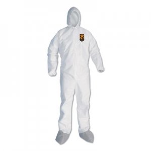 KleenGuard A45 Liquid/Particle Protection Surface Prep/Paint Coveralls, 3XL, White, 25/CT KCC48976 48976