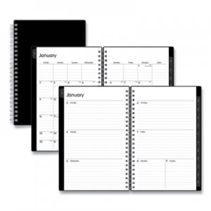 Blue Sky Classic Red Weekly/Monthly Planner, Open Scheduling, 8 x 5, Black Cover, 2021 BLS111291 111291