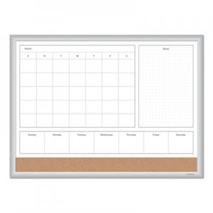 U Brands 4N1 Magnetic Dry Erase Combo Board, 24 x 18, White/Natural UBR3890U0001 3890U00-01