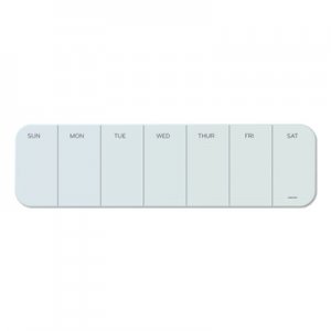 U Brands Cubicle Glass Dry Erase Undated One Week Calendar Board, 20 x 5.5, White UBR3688U0001 3688U00-01