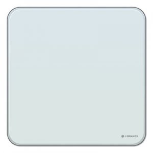 U Brands Cubicle Glass Dry Erase Board, 12 x 12, White UBR3690U0001 3690U00-01