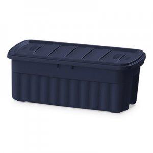 Rubbermaid Roughneck Storage Box, 50 gal, 21.2" x 43" x 17.88", Dark Indigo Metallic UNXRMRT500000 RMRT500000