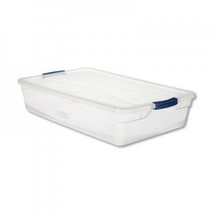 Rubbermaid Clever Store Basic Latch-Lid Container, 41 qt, 17.75" x 29" x 6.13", Clear UNXRMCC410001 RMCC410001