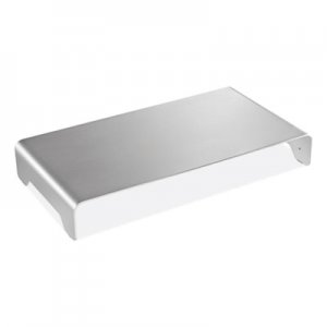 Innovera Slim Aluminum Monitor Riser, 15.75" x 8.25" x 2.5", Silver, Supports 22 lbs IVR55015