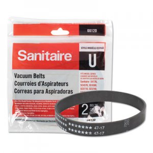 Sanitaire Upright Vacuum Replacement Belt, Flat Belt, 2/Pack EUR66120 66120