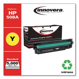 Innovera Remanufactured Yellow Toner, Replacement for HP 508A (CF362A), 5,000 Page-Yield IVRF362A IVR508AY