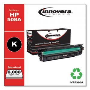 Innovera Remanufactured Black Toner, Replacement for HP 508A (CF360A), 6,000 Page-Yield IVRF360A IVR508AB