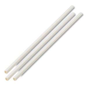 Boardwalk Unwrapped Paper Straws, 7 3/4" x 1/4" White, 4800 Straws/Carton BWKPPRSTRWUW