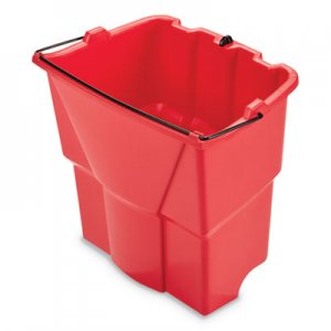 Rubbermaid Commercial WaveBrake 2.0 Dirty Water Bucket, 18 qt, Plastic, Red RCP2064907 2064907