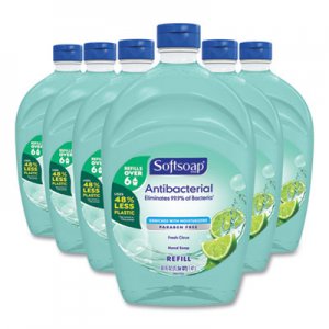 Softsoap Antibacterial Liquid Hand Soap Refills, Fresh, 50 oz, Green, 6/Carton CPC45991 US05266A