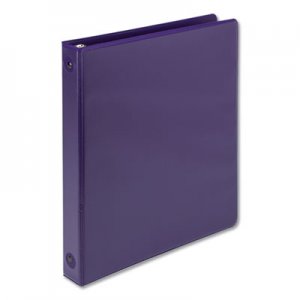 Samsill Earth's Choice Biobased Economy Round Ring View Binders, 3 Rings, 1" Capacity, 11 x 8.5, Purple SAM17338