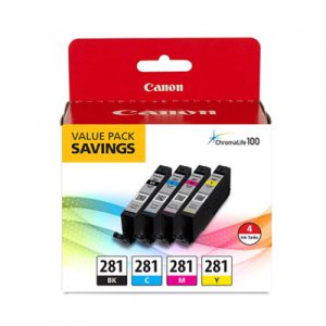 Canon 2091C005 (CLI-281) Ink, Black/Cyan/Magenta/Yellow CNM2091C005 2091C005