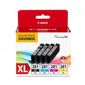 Canon 2037C005 (CLI-281XL) Ink, Black/Cyan/Magenta/Yellow CNM2037C005 2037C005