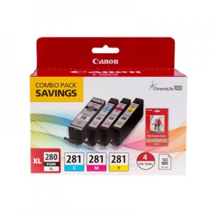 Canon 2021C006 (CLI-281; PGI-280 XL) Ink, Black XL/Cyan/Magenta/Yellow CNM2021C006 2021C006