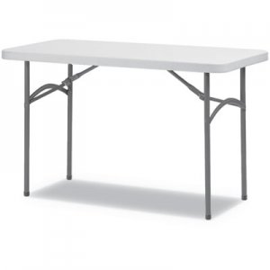 Alera Rectangular Plastic Folding Table, 48w x 24d x 29 1/4h, Gray ALEPT4824G