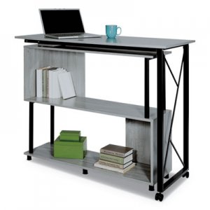 Safco Mood Standing Height Desk, 53.25" x 21.75" x 42.25", Gray SAF1904GR 1904GR