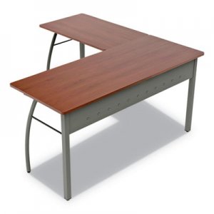 Linea Italia Trento Line L-Shaped Desk, 59.13" x 59.13" x 29.5", Cherry LITTR737CH