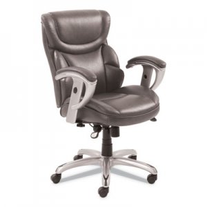 SertaPedic Emerson Task Chair, Supports up to 300 lbs., Gray Seat/Gray Back, Silver Base SRJ49711GRY 49711GRY
