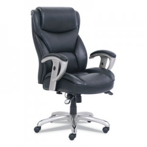 SertaPedic Emerson Big and Tall Task Chair, Supports up to 400 lbs., Black Seat/Black Back, Silver Base SRJ49416BLK 49416BLK