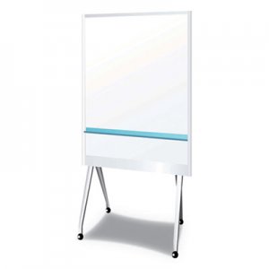 PLUS Mobile Partition Board LG, 38 3/10" x 70 4/5", White, Aluminum Frame PLS912MPBLG 428-283