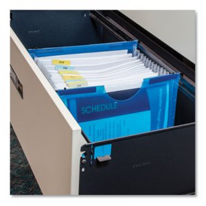 C-Line Expanding File w/ Hanging Tabs, 1" Expansion, 13 Sections, Letter Size, Blue CLI58215 58215