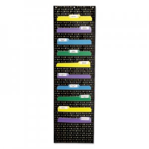 Carson-Dellosa Education Storage Pocket Chart, 10 Pockets, 14 x 47, Black CDP158042 158042