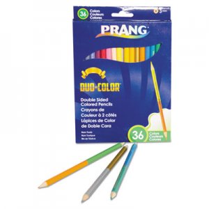Prang Duo-Color Colored Pencil Sets, 3 mm, 2B (#1), Assorted Lead/Barrel Colors, 18/Pack DIX22118 22118