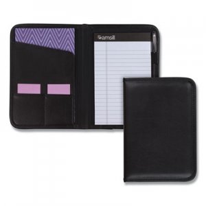 Samsill Professional Padfolio, 3/4w x 9 1/4h, Open Style, Black SAM70811 70811