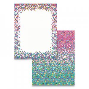 Astrodesigns Pre-Printed Paper, 28 lb, 8.5 x 11, Confetti, 100/Pack WAU91278 91278