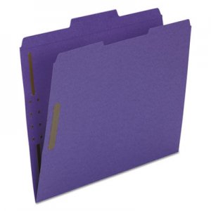 Smead Top Tab Colored 2-Fastener Folders, 1/3-Cut Tabs, Letter Size, Purple, 50/Box SMD13040 13040