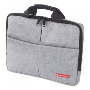 Swiss Mobility Sterling Slim Briefcase, Holds Laptops 14.1", 1.75" x 1.75" x 10.25", Gray SWZEXB1071SMGRY EXB1071SMGRY