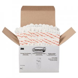 Command Poster Strips, Removable, Holds Up to 1 lb, 5/8" x 1 3/4", White, 256/Pack MMM17024S256NA 17024S256NA