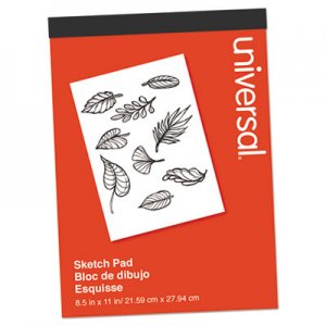 Universal Sketch Pad, 160 lb, 8.5 x 11, White, 70 Sheets UNV66371
