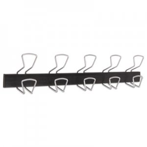 Alba Wall-Mount Coat Hooks, Metal, Silver, 22 lb, 29.92" x 2.95" x 6.45" ABAPMPRO5M PMPRO5M