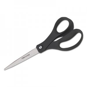 Fiskars Recycled Scissors, 10" Long, 8" Cut Length, Black Straight Handle FSK1508101001 150810-1001